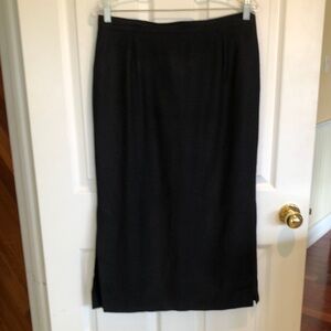 Vintage Black Wool Skirt